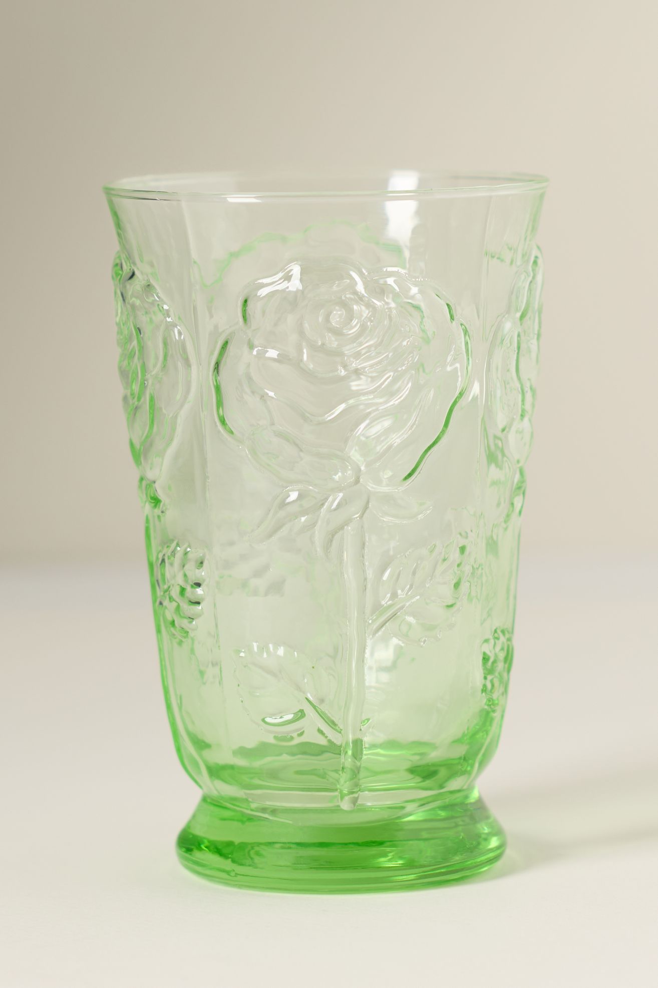 Rosette Juice Glasses, Set of 4 - Green, Standard, Set Of 4