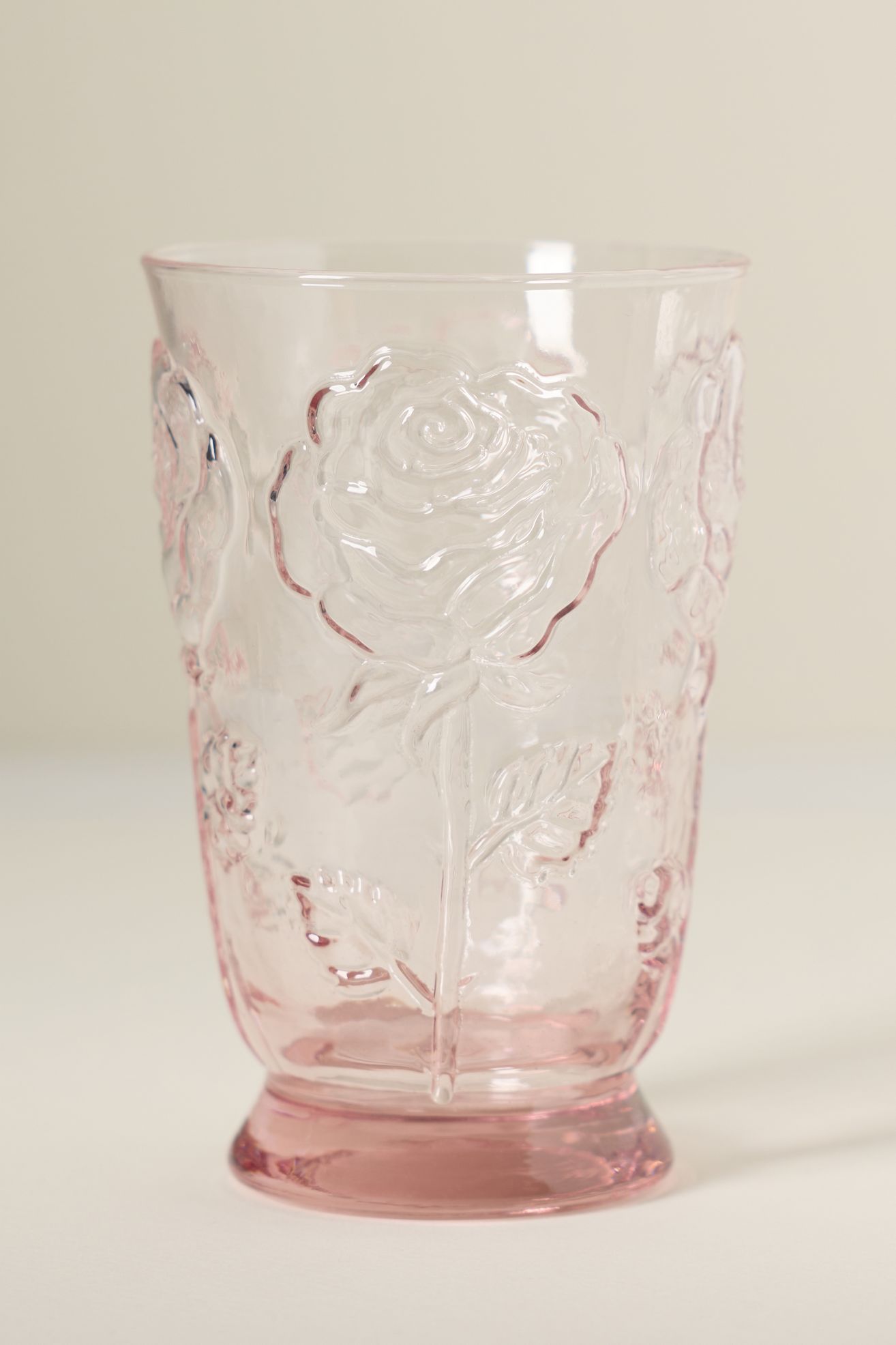 Rosette Juice Glasses, Set of 4 - Pink, Standard, Set Of 4
