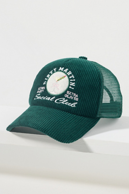 Worn/west Cocktail Trucker Hat In Green