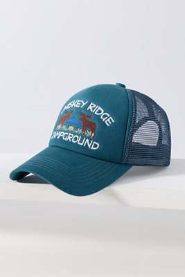 Worn/west Campground Trucker Hat In Blue