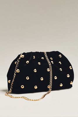 Maeve Velvet Studded Clutch