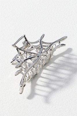 By Anthropologie Spiderweb Hair Claw Clip In Silver