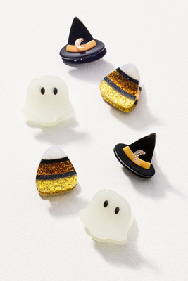 By Anthropologie Halloween Mini Hair Claw Clips, Set Of 6 In Multi