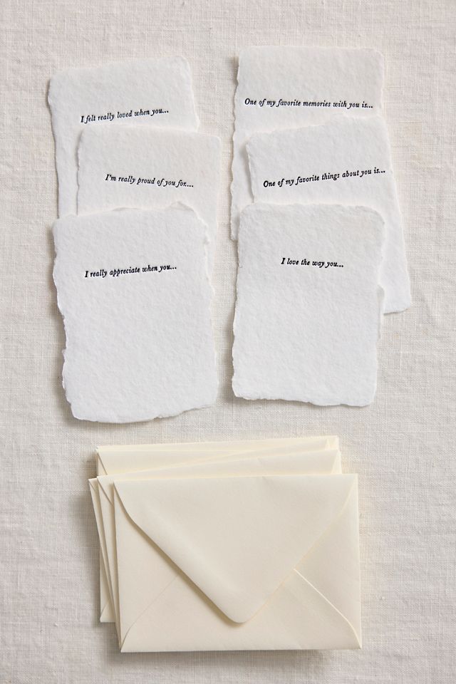 Letterpress Love Notes Stationery Set #2