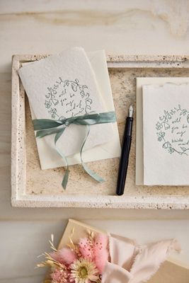 Letterpress Be My Bridesmaid Cards, Set of 5