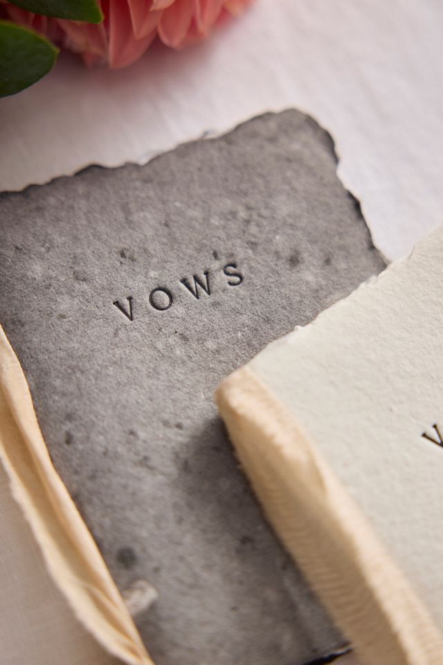 Letterpress Branch Wedding Vow Books, Set of 2 #1