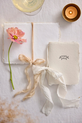 Letterpress Branch Wedding Vow Books, Set of 2