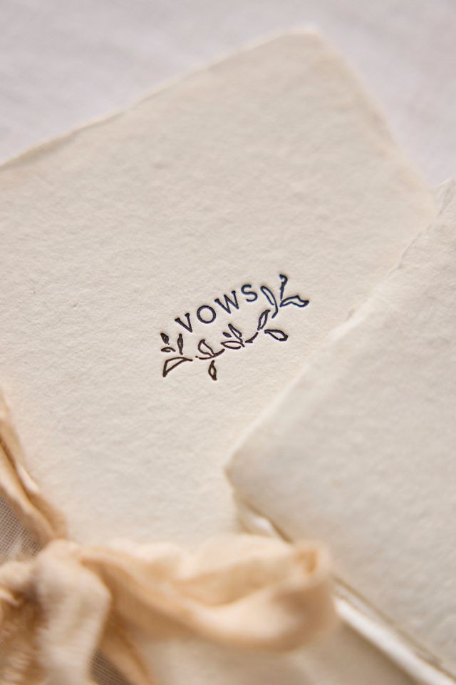 Letterpress Branch Wedding Vow Books, Set of 2 #1