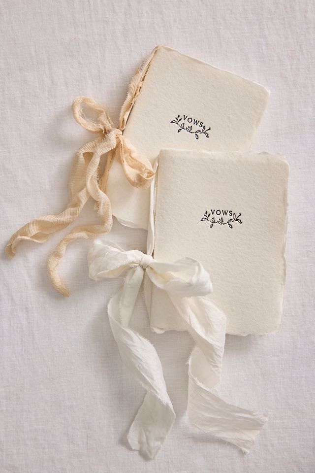 Letterpress Branch Wedding Vow Books, Set of 2 #2