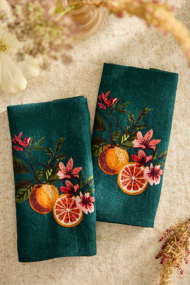 Autumn Bounty Linen Napkins, Set of 2 #1