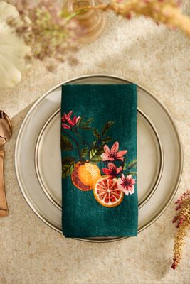 Autumn Bounty Linen Napkins, Set of 2