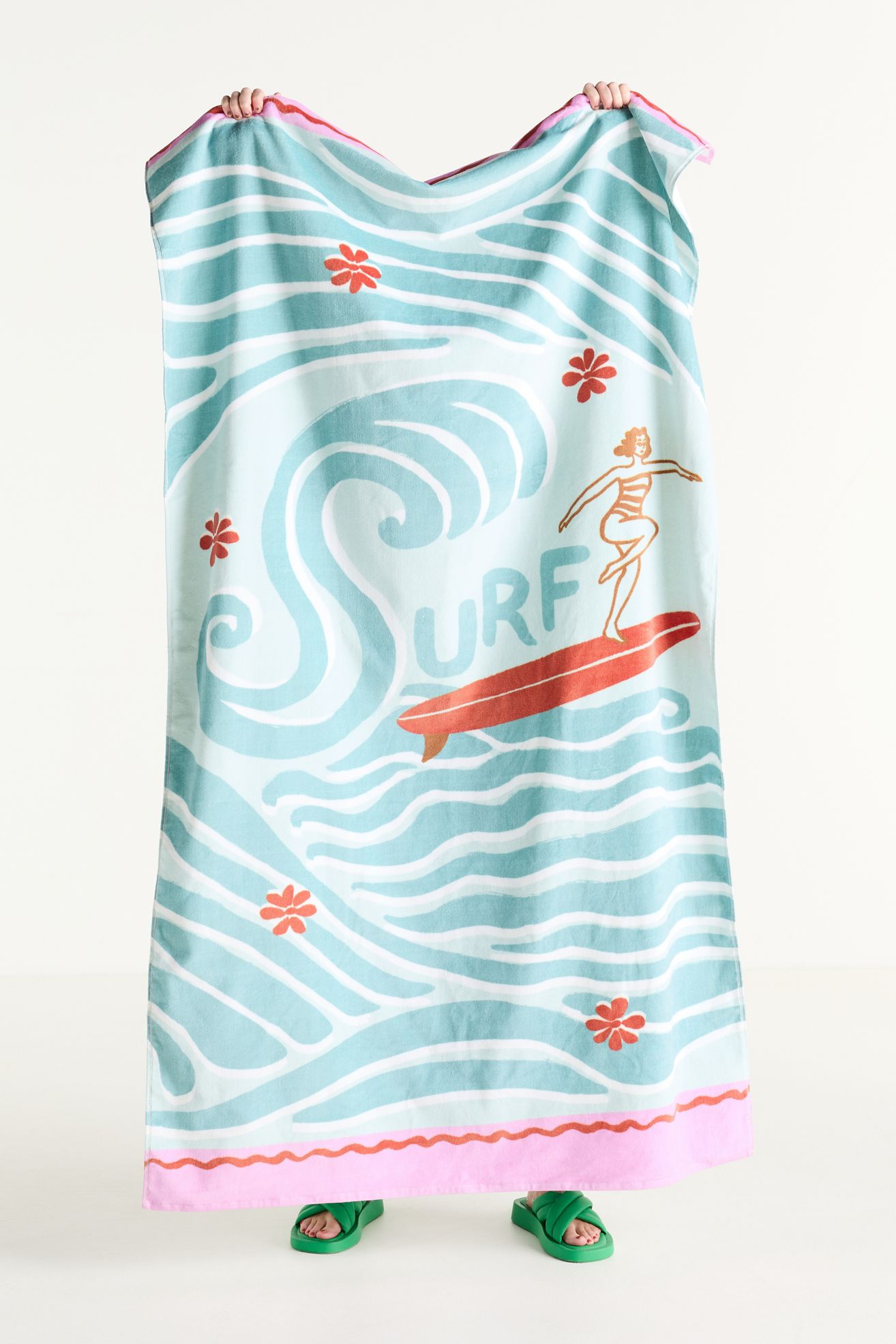 Summer Surf Cotton Printed Beach Towel - Sky, Beach Towel