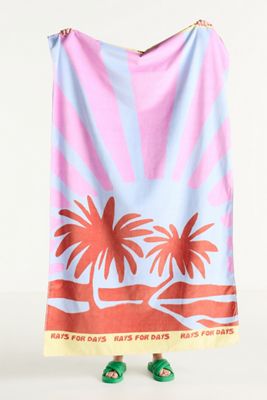 Summer Surf Cotton Printed Beach Towel