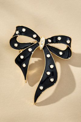 Crystal Bow Brooch