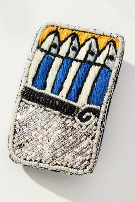 By Anthropologie Beaded Sardines Brooch In Silver