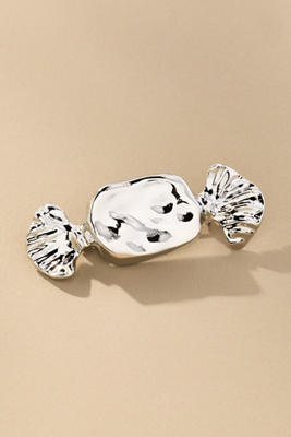 By Anthropologie Candy Brooch In Silver