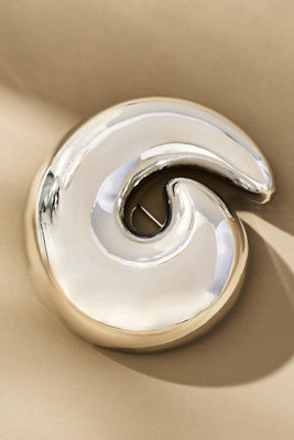 By Anthropologie Swirl Brooch In Metallic