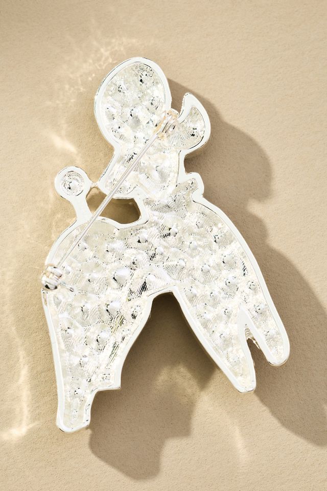 Crystal Poodle Brooch #1