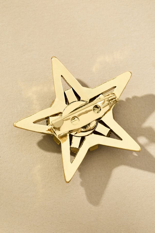 Rhinestone Star Brooch #1