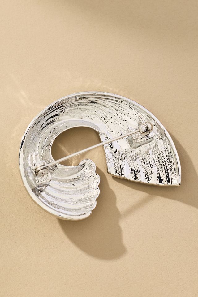 Ribbed Swirl Brooch #1