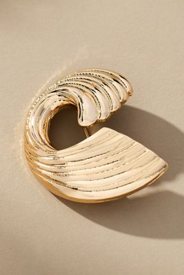 Ribbed Swirl Brooch