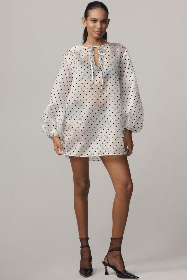 Mare Mare Sheer Puff-Sleeve Mini Dress #2