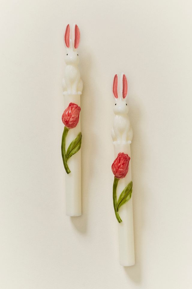 Bunny Taper Candles, Set of 2 #2