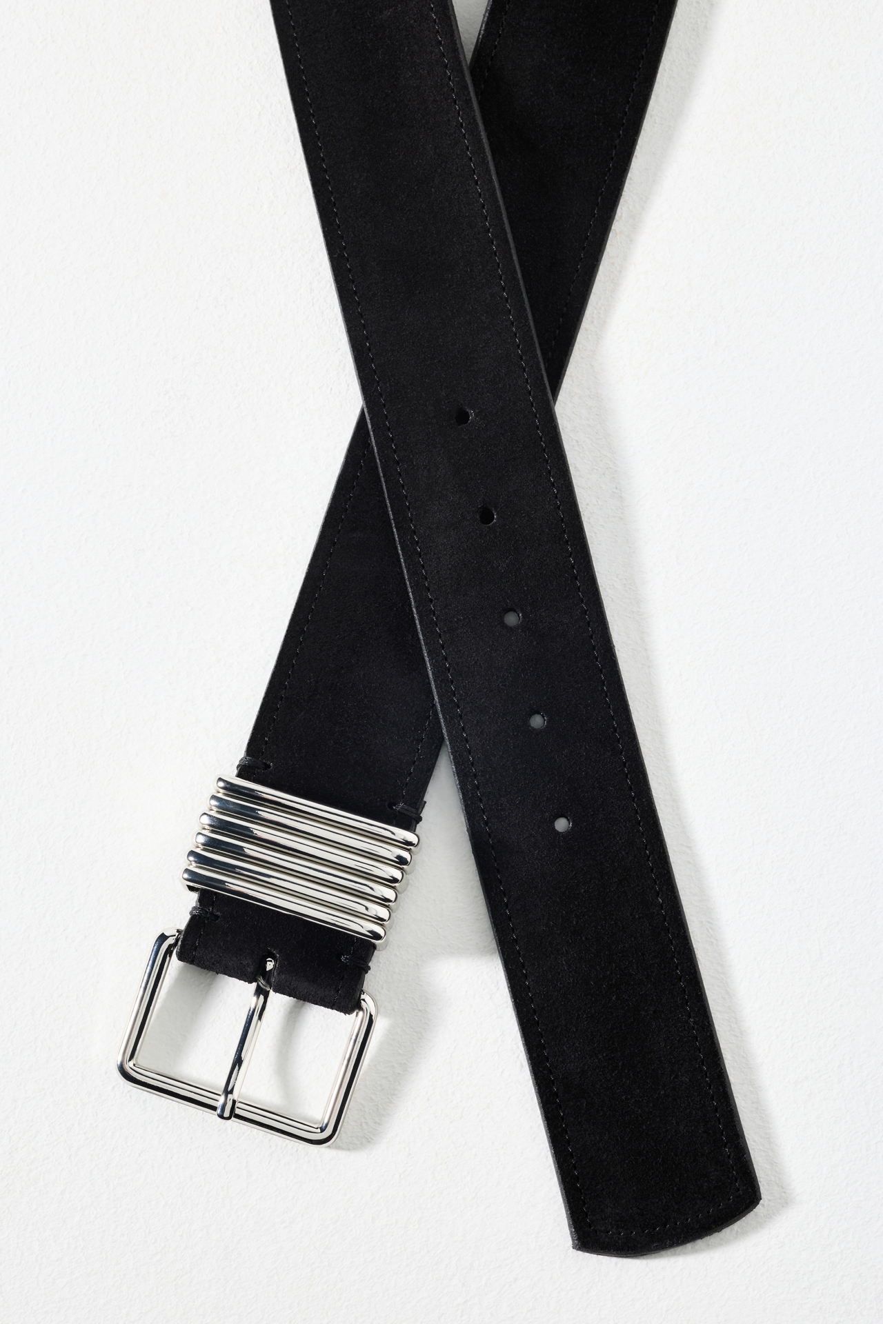 Square Buckle Multi Keeper Belt