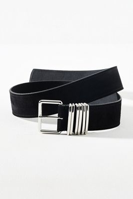 Square Buckle Multi Keeper Belt