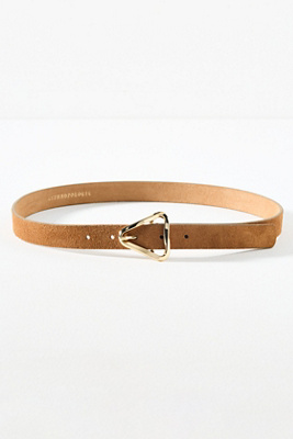 By Anthropologie Triangle Buckle Belt In Sand