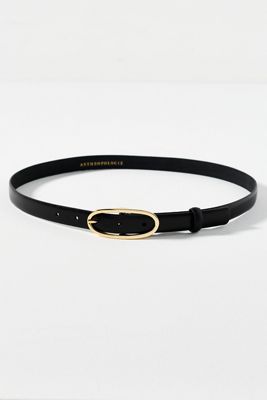 Thin Oval Buckle Belt