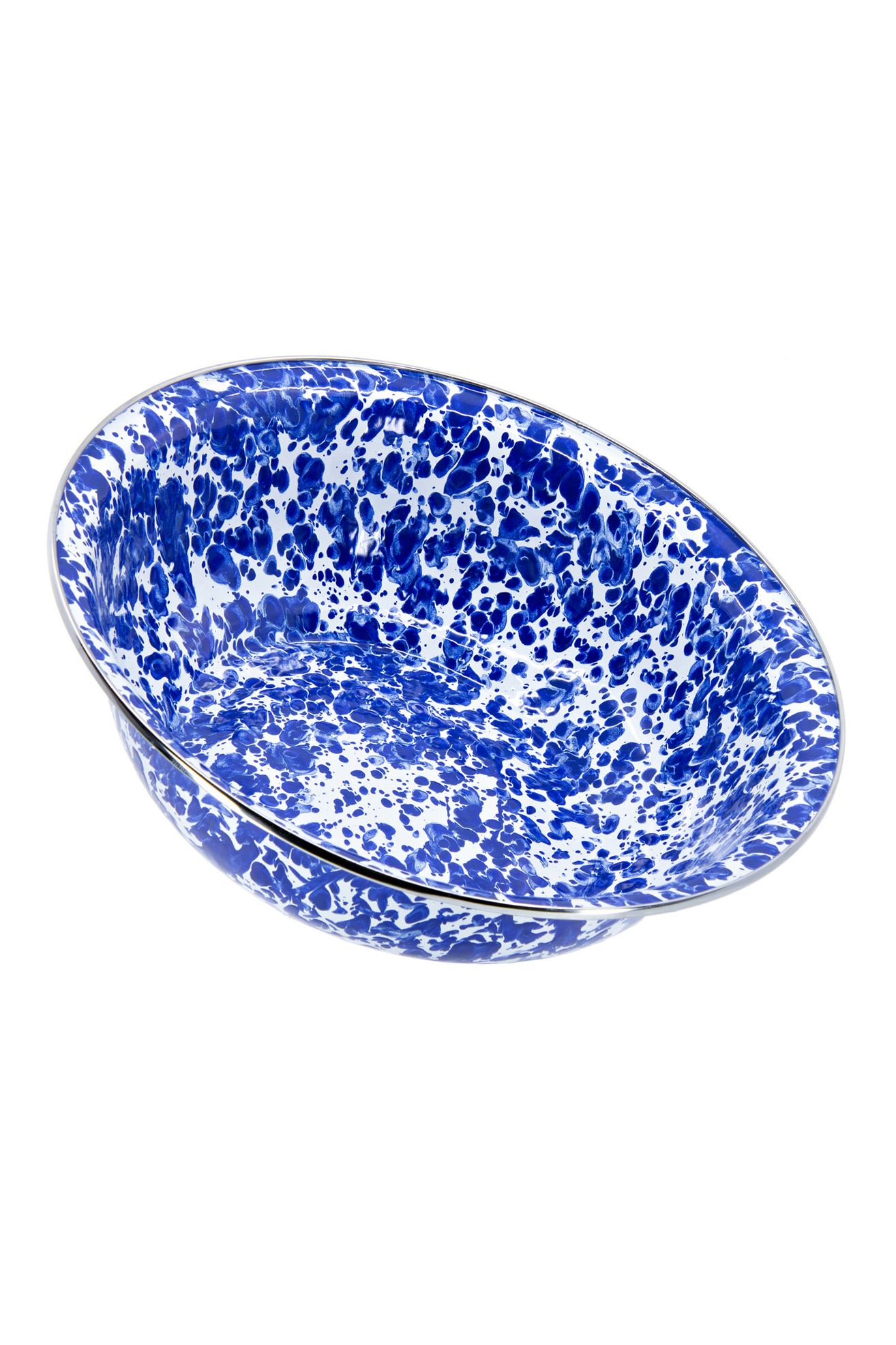 Golden Rabbit 4 Quart Enamelware Serving Bowl - Cobalt Swirl, Standard, One Size