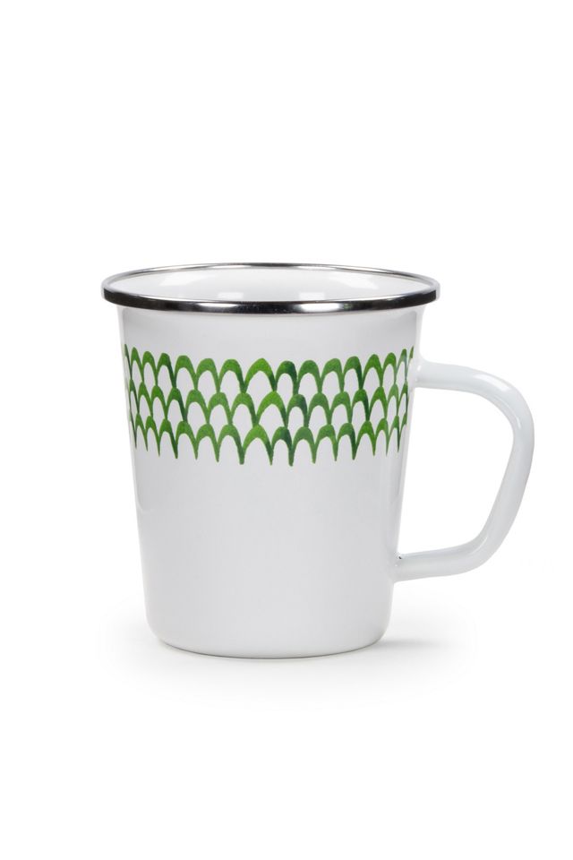 Golden Rabbit Scallop Enamelware Mugs #1