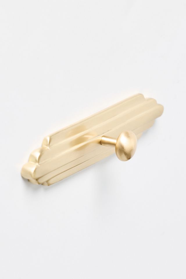 Lavinia Single Scalloped Brass Knob #2