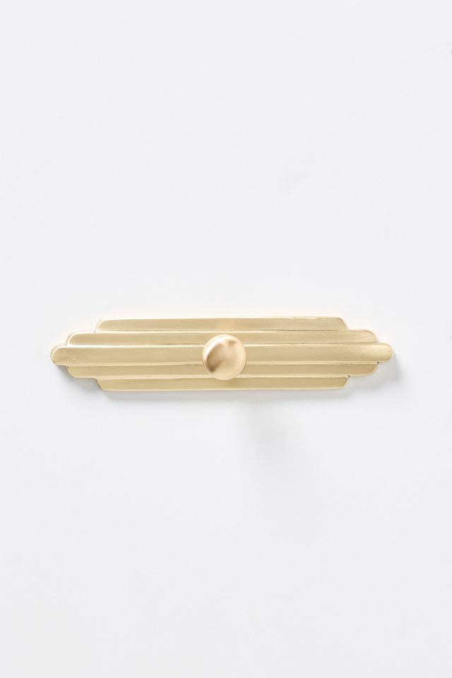 Lavinia Single Scalloped Brass Knob #3