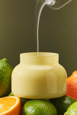 Capri Blue Volcano Spring Yellow Glass Jar Candle