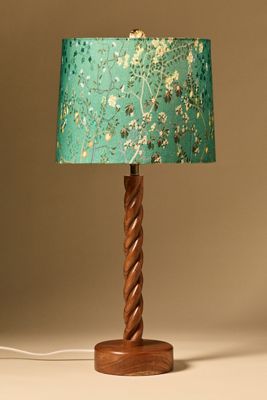 Twisted Wood Table Lamp Base
