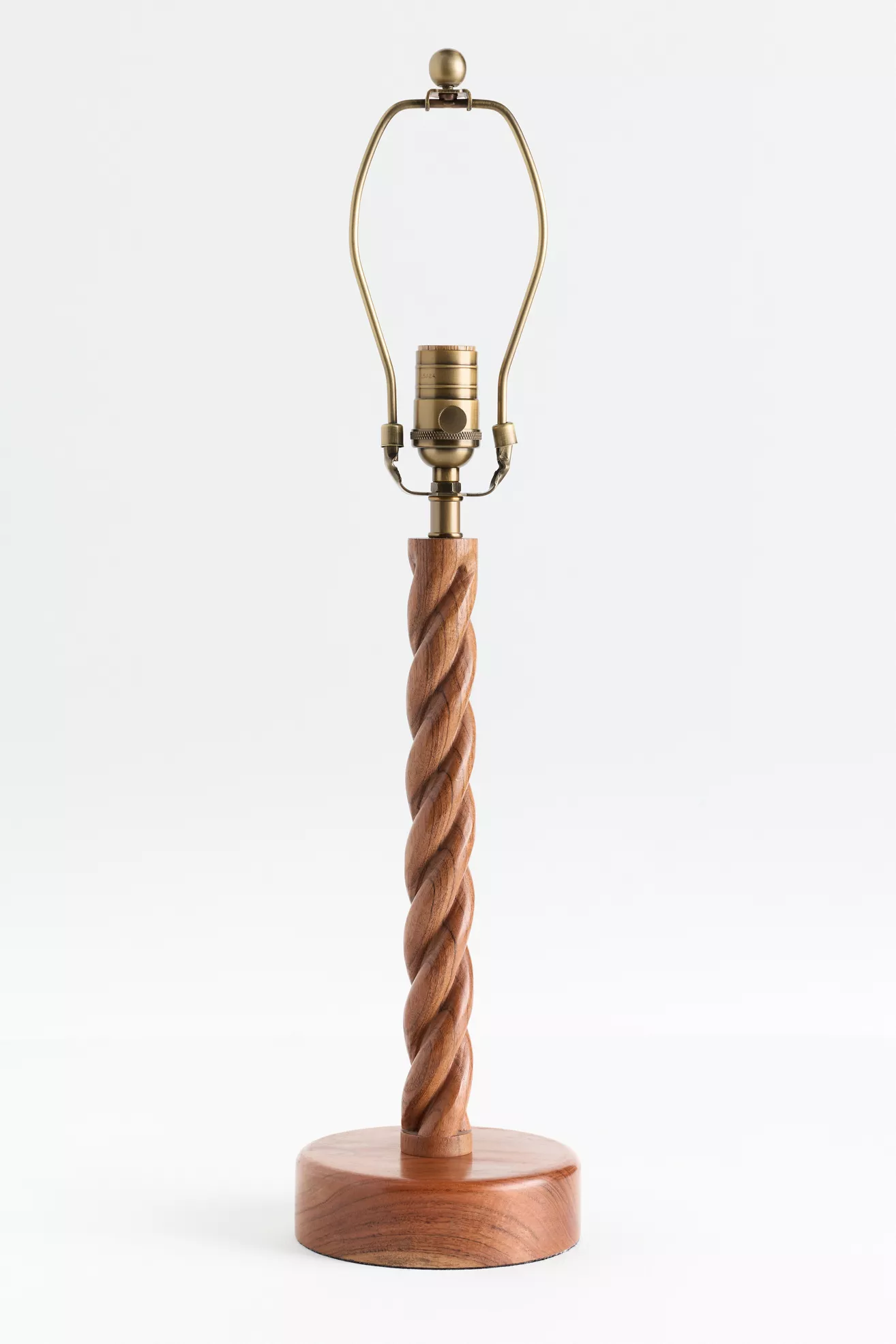Twisted Wood Table Lamp Base