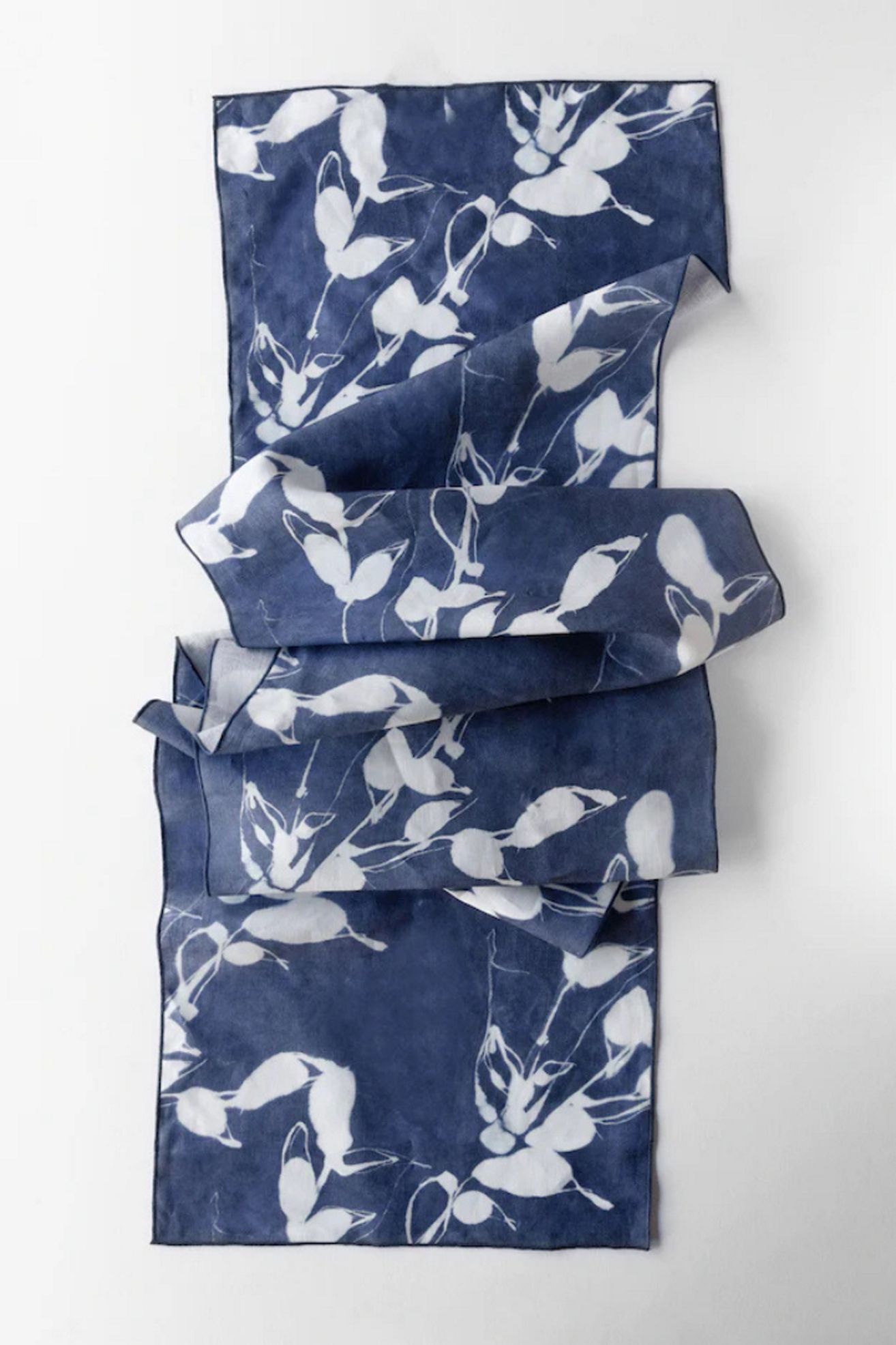 Goldie Home Linen Porto Table Runner - Indigo, One Size