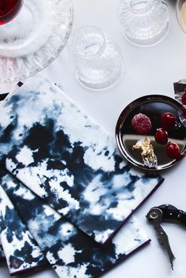 Goldie Home Linen Marble Print Napkins, Set of 4