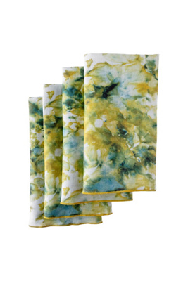 Anthropologie Goldie Home Linen Marble Print Napkins, Set Of 4