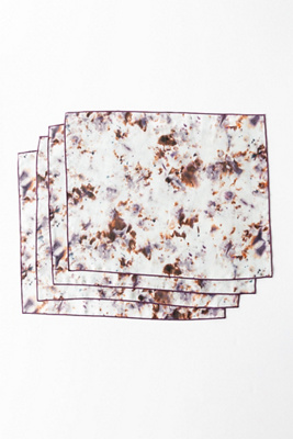 Anthropologie Goldie Home Linen Marble Print Placemats, Set Of 4