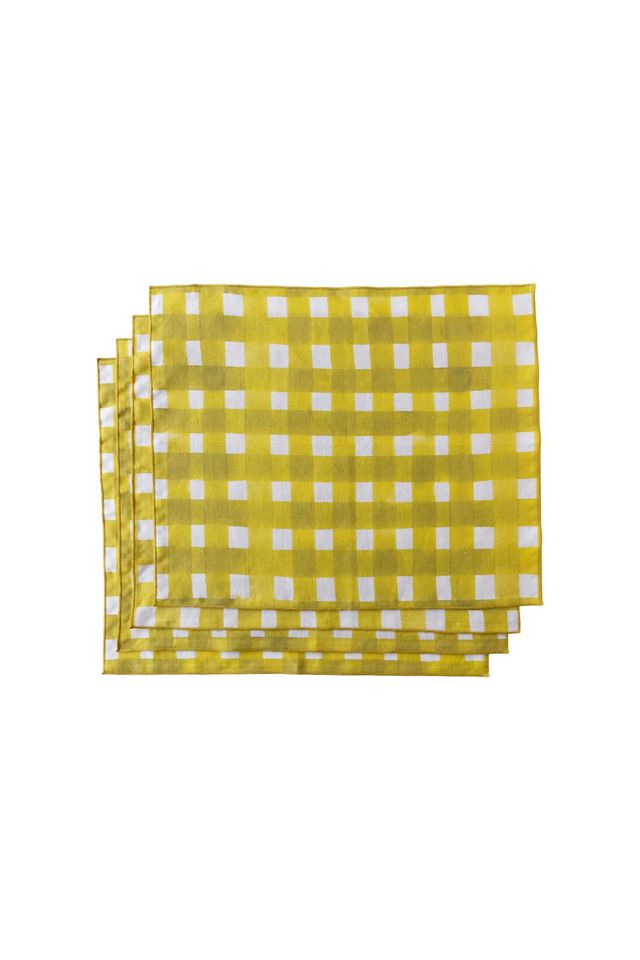 Goldie Home Linen Cross-Hatch Placemats, Set of 4 #1