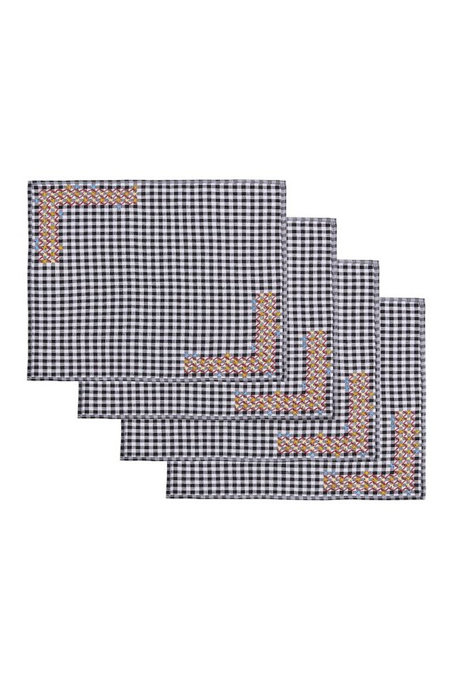 Casa Edel Estrellas Hand-Embroidered Placemats, Set of 2 #3
