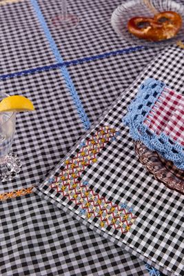 Casa Edel Estrellas Hand-Embroidered Placemats, Set of 2