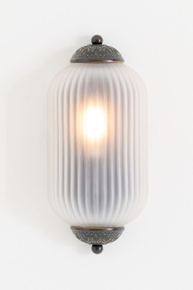 The Eloise Scallop Ribbed Glass Flush Sconce Wall Light #2