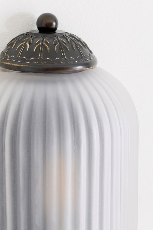 The Eloise Scallop Ribbed Glass Flush Sconce Wall Light #3