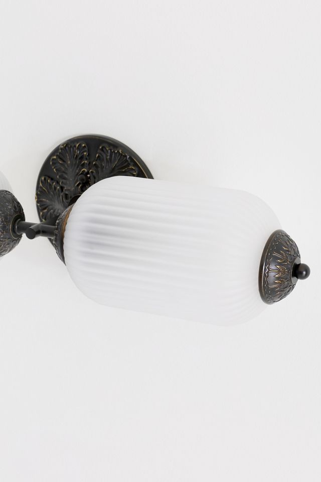 The Eloise Scallop Ribbed Glass Vanity Sconce Wall Light #2