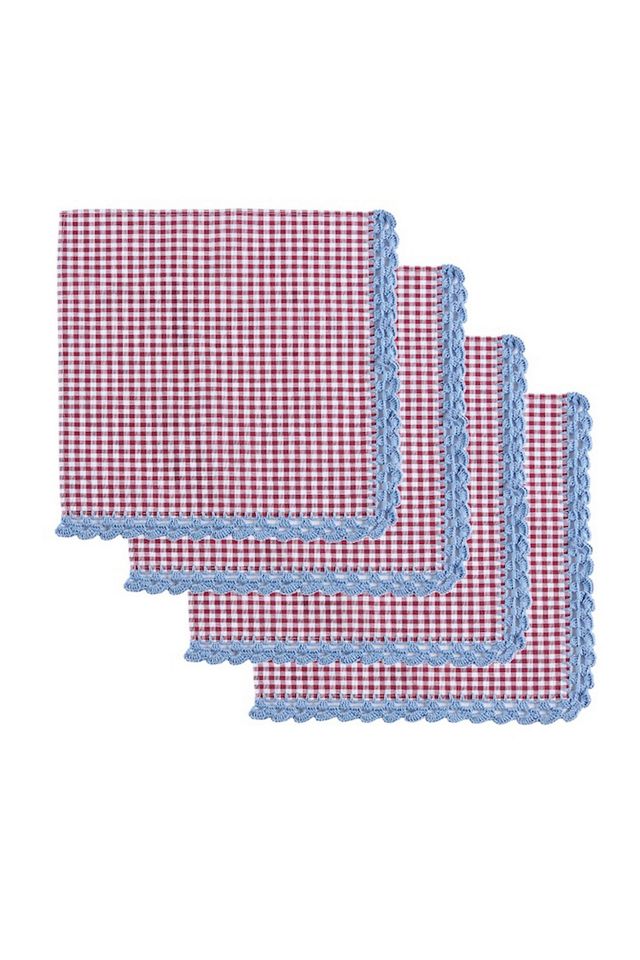 Casa Edel Flores Hand-Crocheted Napkins, Set of 4 #4