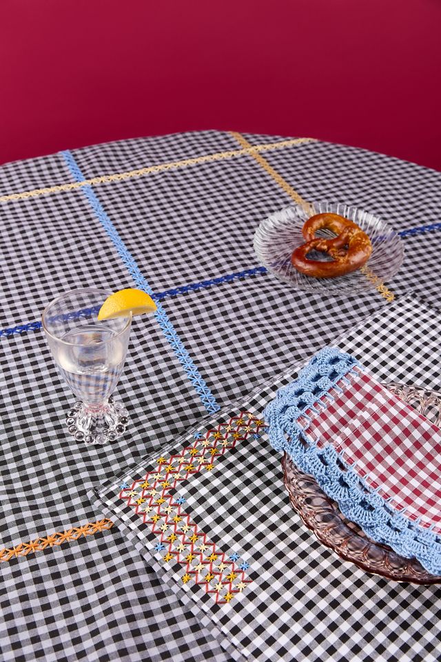 Casa Edel Cuadritos Hand-Loomed Small Tablecloth #2
